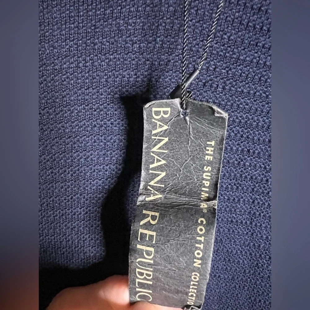 BANANA REPUBLIC Blue Supima Cotton Sweater Hoodie Medium